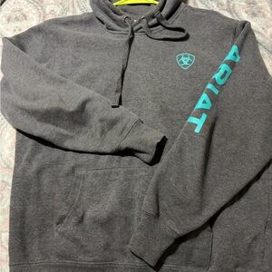Ariat Charcoal Hoodie with Aqua Accents